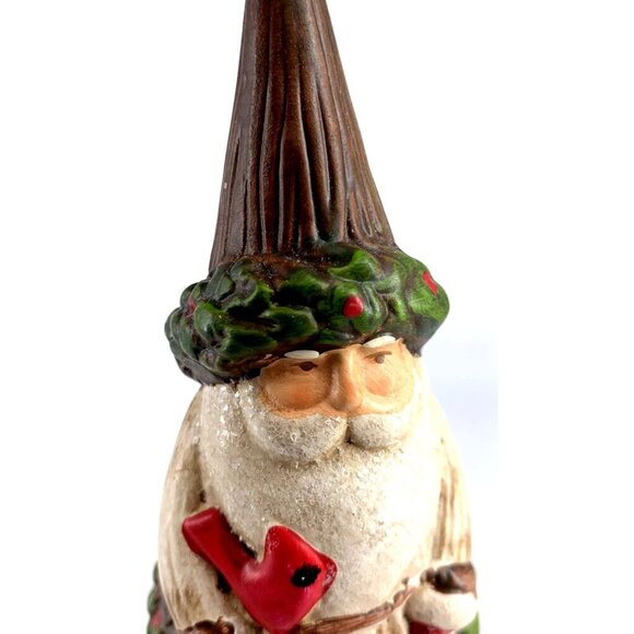 Santa Claus Christmas Ornament Bell Dangling Legs 6" Porcelain Hand Painted - Picture 2 of 7